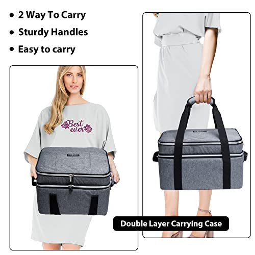 MYBAGZING Double-Layer Carrying Case for Cricut EasyPress 2 12x10 and 9"x9" Cricut Heat Press Machine, Htvront Heat Press, Cricut Heat Press 3 Bag MYBAGZING