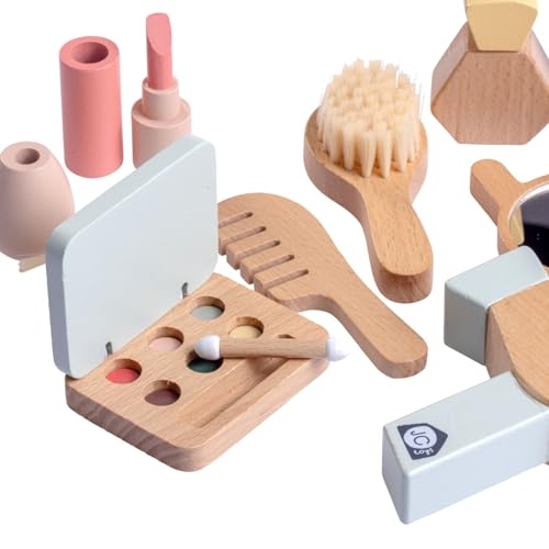 JC Toys Parfait Collection | Real Wood 10 Piece Personal Care-Make Up Set | for Dolls and Stuffed Animals Ages 3+ | Twiggly Toys JC Toys