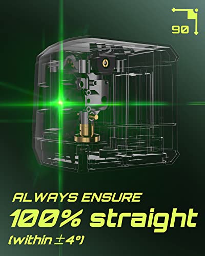 LASGOO Laser Level Self Leveling, Green Cross Laser Line with Vertical and Horizontal for Picture Hanging and Construction, Magnetic Rotating Stand LASGOO