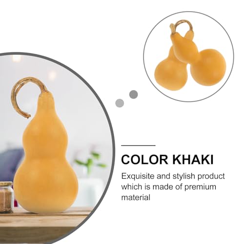 VOSAREA Natural Dried Gourds 2pcs Unfinished Wood Gourd Bottle DIY Painting Wood Peg Doll Dried Gourds for Crafts Arts Chinese Gourd Bottle Feng Shui VOSAREA