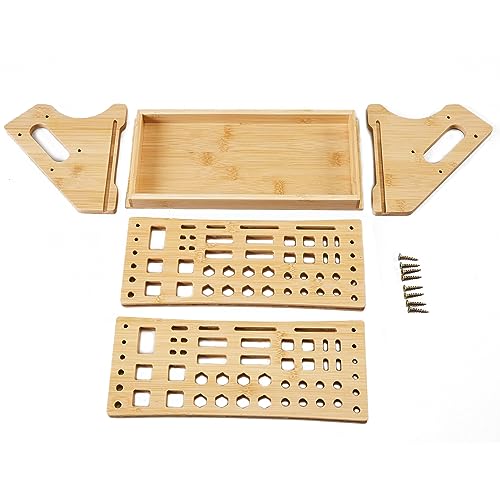 ESYTEOOT Bamboo Screwdriver Organizer Rack Tools Desktop Hand Tool Stand and Repair Tool Storage Holder ESYTEOOT