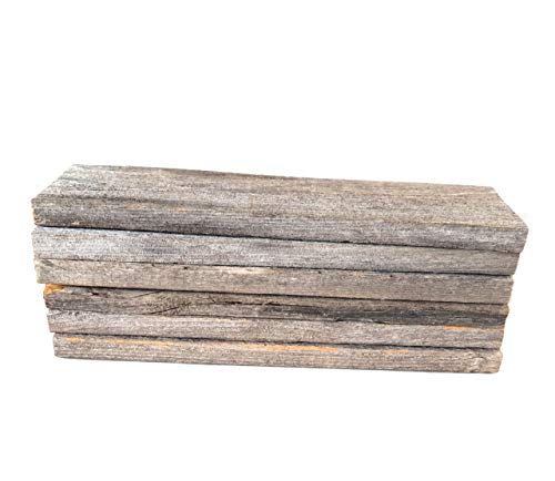 Rustic Weathered Reclaimed Wood Planks for DIY Crafts, Projects and Decor (12 Planks - 12" Long) Rockin' Wood
