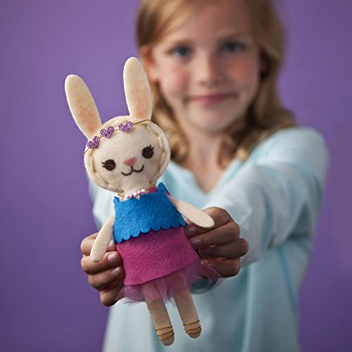 Craft-tastic – Make a Bunny Friend Craft Kit – Learn to Make 1 Easy-to-Sew Stuffie with Clothes & Accessories Craft-tastic