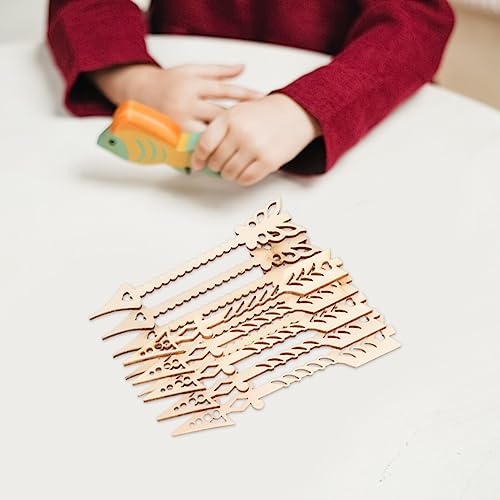 Milisten 10pcs Hollow Arrow Unfinished Wooden Tags Wood Slices DIY Craft Decorations Wood Hanging Ornaments Direction Signs Wedding Decoration DIY Milisten