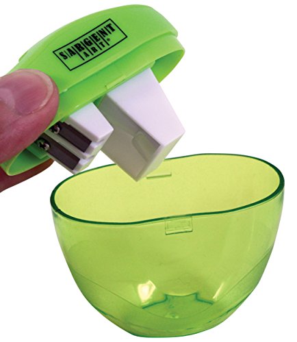 Sargent Art 3 Manual Hole Pencil Sharpeners - 3 Holes With Lid - Portable Colored Pencil Sharpener - Jumbo - Green - Easy Grip Oval Shape Sargent Art