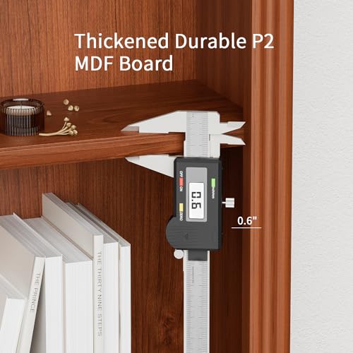 VICTONE Cherry 5-Shelf Wooden Bookcase for Stylish Home Storage VICTONE