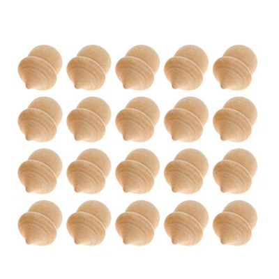 EXCEART 20 Pcs Wooden Acorns Unfinished Wooden Peg Doll DIY Crafts Acorns Toys Natural Wood Counting Sorting DÃcor for Children Kid Graffiti Drawing