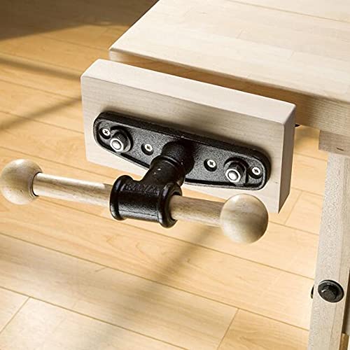 uyoyous 7" Front Vise Woodworking Bench Vise Cast Iron Front Screw Vise Woodworking Front Vise Wood Vise uyoyous
