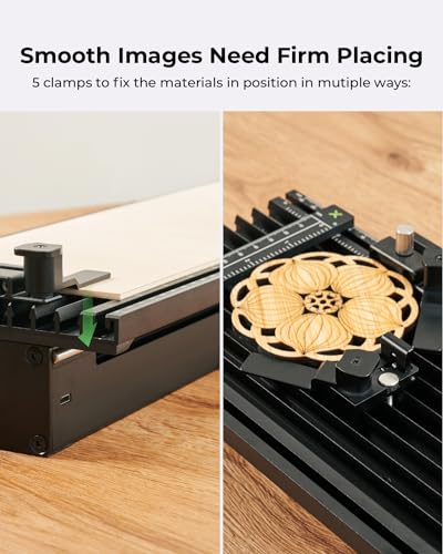 xTool F1 Slide Extension for F1 only, Expand The Laser Engraving Area to 115 * 400mm, Longer Laser Engraving and Cutting for Laser Engraver, 5 Clamps xTool