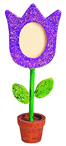 Colorations Wooden Flower Pot Picture Frames, Great Craft Project for Kids, Create a Keepsake, 12 Frames, Ideal Mothers Day or Fathers Day Gift, Colorations
