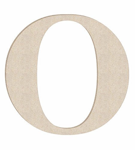12 Inch Wooden Times Letters O Craft, Unfinished Wall Hanging Wood Alphabet Letter, Unpainted Classic Font NEXTCraft