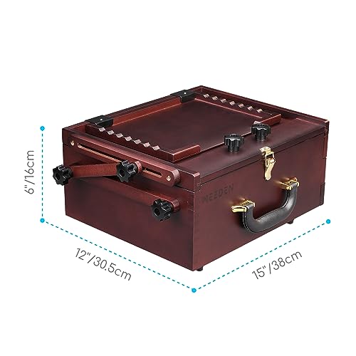 MEEDEN Pochade Box, Tabletop Easel for Painting, Portable Easel for Painting Canvas, French Easel Art Easels for Painting Adult for Outdoor Travel MEEDEN