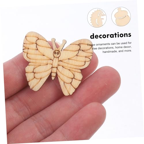 Yardenfun 100pcs Christmas Wood Chips Unfinished Wood Slice Paintable Christmas Ornaments Holiday Tree Decoration Birthday Decoration for Girl DIY Yardenfun