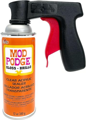 Mod Podge Spray Acrylic Sealer Glossy 2-Pack, Clear Coating Matte Paint Sealer Spray, Spray Can Sprayer Handle GRAS Art Bundles