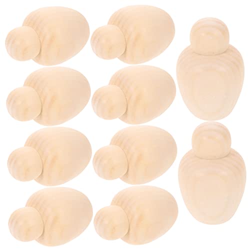 SEWACC 10pcs DIY Puppet Miniature Dolls Childrens Toys Miniature Toys DIY Dolls Pegs Wooden Peg Dolls Wood Peg Doll Bodies Unfinished Wood Toys SEWACC