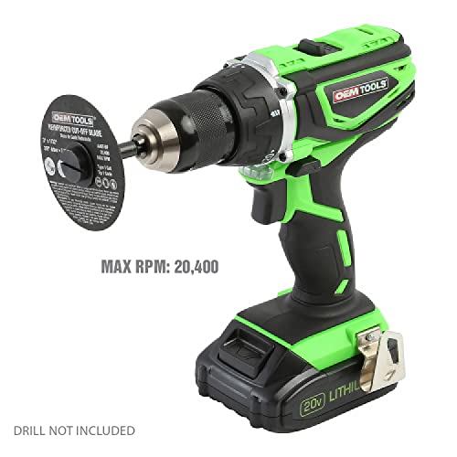 OEMTOOLS 26528 10 Piece Cut Off Wheel Set with Mandrel, Cutoff Wheel Mandrel Set, Premium Metal Cutting Wheels w/ 3/8" Arbors, Die Grinder Cut Off OEMTOOLS