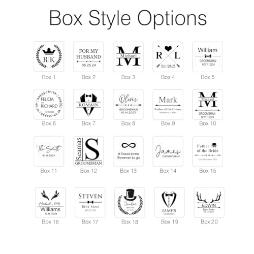 Personalized Cufflinks Men with Custom Wood Box Cuff Links Groomsmen Dad Wedding Gift Cring Coco