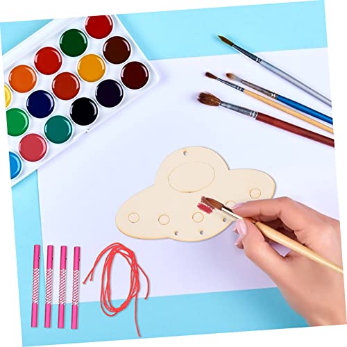 Yardwe 36 Sets DIY Wooden Wind Chime Stocking Stuffers Unfinished Wind Chimes Build Wind Chime kit Whale Windchime Kids Art Toys Toddler Gift Hanging Yardwe