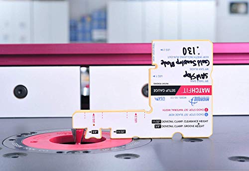 MICROJIG Matchfit SG-133 Setup Gauge Accessory, Yellow MICRO JIG