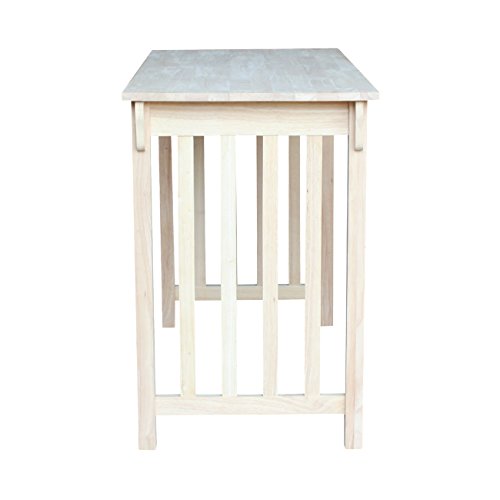 International Concepts Counter Height Mission Table, 24 by 48-Inch, Unfinished IC International Concepts