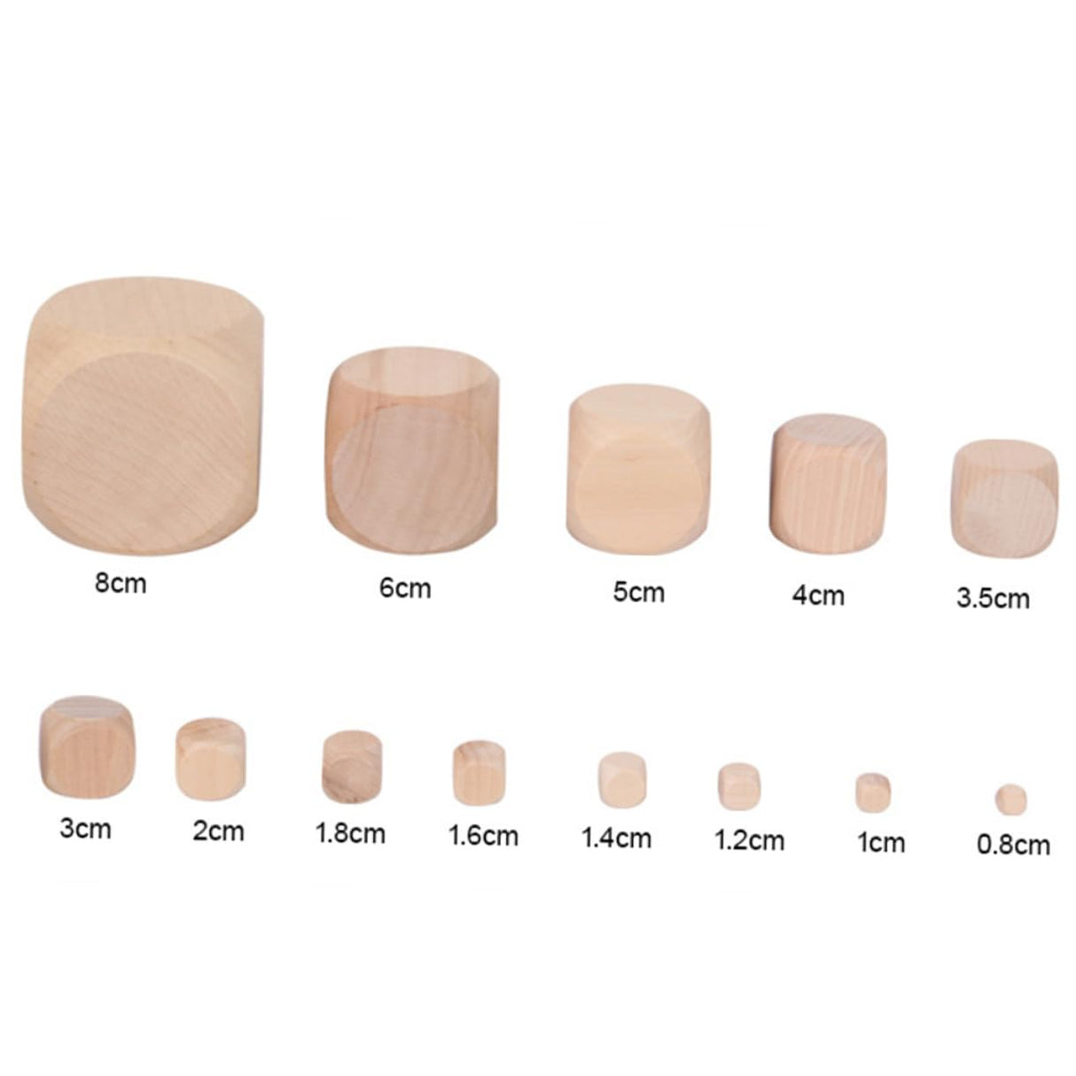 VILLCASE 12 Pcs Wood Blank Dice Unfinished Blocks DIY Wood Kids Block Toys Wood Block Blank Cubes Unfinished Wood Cubes Kids Toys Building Blocks for VILLCASE