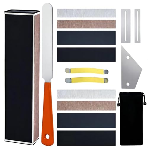 16PCs Guitar Diy Tools Fret File Crowning, Fret Rocker, Fret End Dressing File, Fret Wrap, Fret Leveling Beam, Fret Polishing Kit, Fingerboard Ahathyw