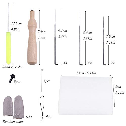 LOKUNN Needle Felting Starter Kit, Complete Needle Felting Tools, Needle Felting Kit with Felting Needles, Instructions, Felting Foam Mat, and Other LOKUNN
