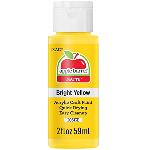 Apple Barrel Acrylic Paint in Assorted Colors (2 oz), 20513, Bright Yellow Apple Barrel
