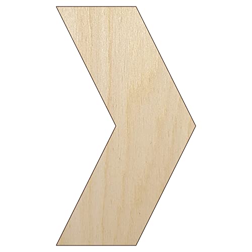 Chevron Arrow Solid Unfinished Wood Shape Piece Cutout for DIY Craft Projects - 1/8 Inch Thick - 6.25 Inch Size Sniggle Sloth