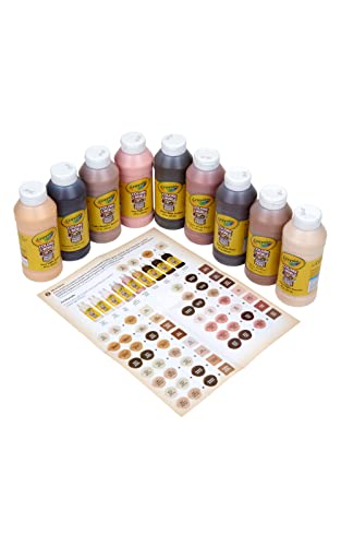 Crayola Colors Of The World Washable Paint - 8oz (9ct), Bulk Skin Tone Paint, Kids Arts & Crafts Supplies, For Teachers & Classrooms Crayola