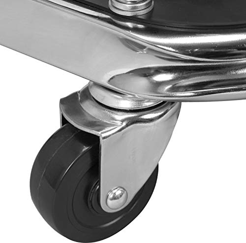 AR7451B Torin Heavy Duty Rolling Creeper Garage/Shop Seat: Padded Mechanic Stool with Tool Tray Storage and Cup Holder, Black Torin