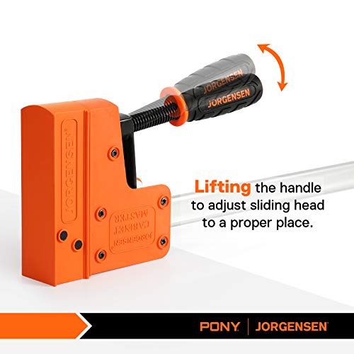 Jorgensen 48-inch Bar Clamps, 90°Cabinet Master Parallel Jaw Bar Clamp Set, 2-pack Jorgensen