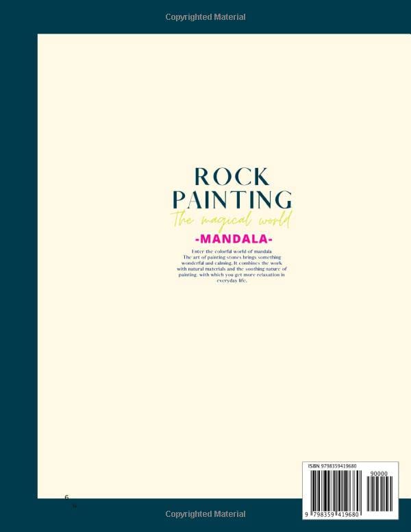 Rock painting the magical world -MANDALA- This book contains 21 inspiring motif ideas with step-by-step instructions and helpful tips: dot painting | WoodArtSupply