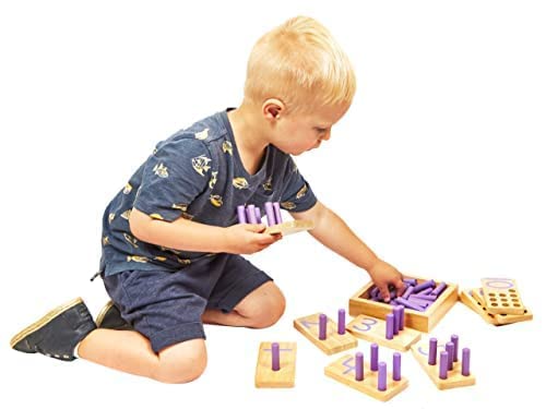 Counting Peg Board | Montessori Math and Numbers for Kids | Wooden Math Manipulatives Materials Montessori & Me