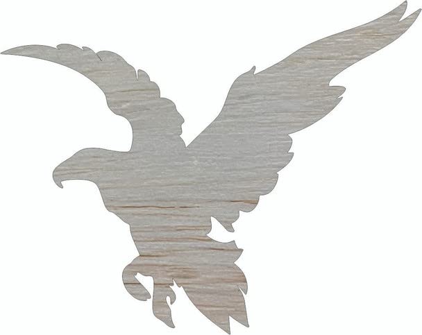 Eagle Wood 6" Shape, Unfinished Real Wooden Animal Cutout NEXTCraft