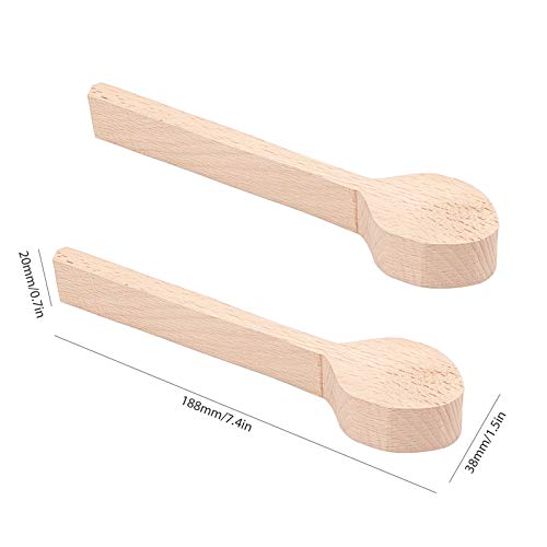 GORGECRAFT 2pcs Wood Carving Spoon Blank Kit Large Beech Basswood Wood Spoon Unfinished Wooden Spoons Blocks for Craft Carving Whittler Starter GORGECRAFT