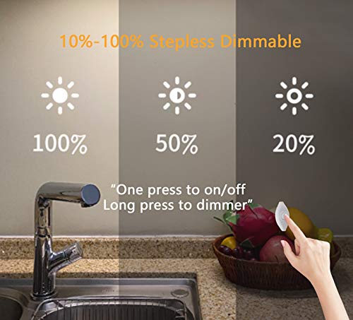 Under Cabinet Light, 12 Inch Plug in LED Closet Light with Memory Function, Cold White 6000K, Super Slim Dimmable Workbench,Under Counter Lights for JUSJUBR