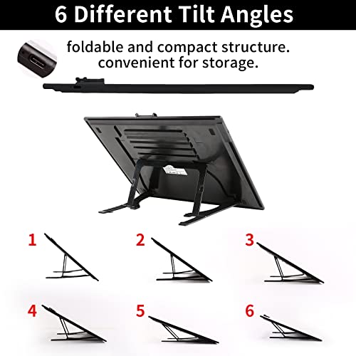 TOHETO A3 Rechargeable Led Bright Light Pad with Carry Bag, 6-Level and Stepless 3 Colors Dimming Brightness Light Box with Built-in Stand, Magnetic TOHETO