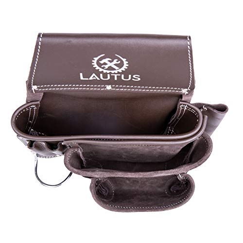 LAUTUS Top Grain Leather Heavy Duty Tool Belt/Pouch/Bag, Framer, Carpenter, Construction, Framers, Handyman, Electrician LAUTUS