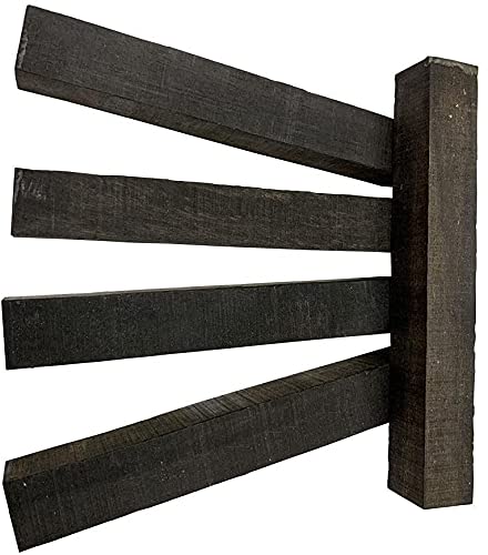 Pack of 50, Exotic Gaboon Ebony Wood Pen Blanks 3/4" x 3/4" x 4" Exotic Wood Zone