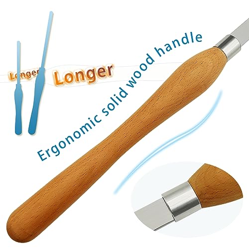 UF-SHARP 1 inch Skew Chisel, M2 Cryo High Speed Steel Wood Turning Tools with Beech Wood Handle UF-SHARP