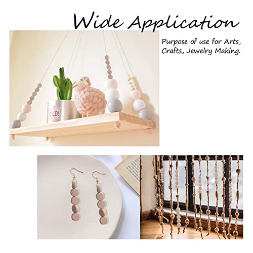 PandaHall 200pcs Natural Flat Wood Beads, 12.5mm(1/2 Inch) Wood Coin Beads Unfinished Round Wooden Slices Wooden Beads for Jewelry Craft Making PH PandaHall