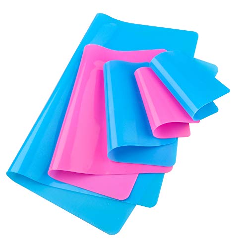 Reusable Silicone Mat Set (A3, A4, A5, A6) for Resin Crafts Jewelry Casting Molds, Food Grade Silicone Placemat, Waterproof Heat-Resistant Tomorotec
