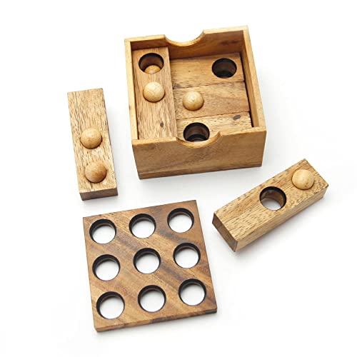 BSIRI Wooden Board Games Educational Sets Classic for Coffee Table or Home Decor and Living Room Decor Rustic Golf Game (Gopher Holes) Made by Wooden BSIRI