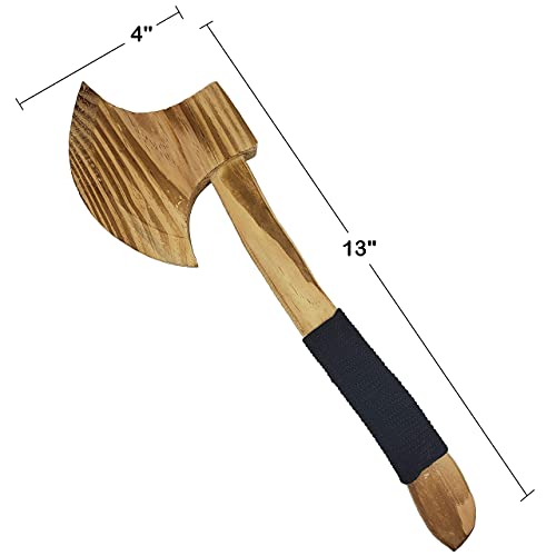Adventure Awaits! - 2-Pack - Wooden Toy Axe Hatchet - Handmade - Lightweight Wood Toy Hatchet Set for Outdoor Play Adventure Awaits!