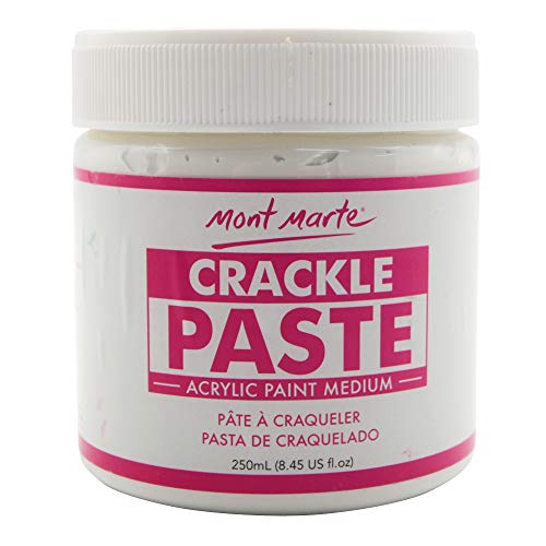 Mont Marte Crackle Paste Premium 8.45 US fl.oz (250ml) Tub for Texture Painting Effect with Opaque Finish, Ideal for a Range of Surfaces MONT MARTE