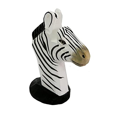 Red Dollar Handmade Wood Carved Animal Eyeglass Holder, Sunglasses Display Stand, Nightstand Home Office Desk Decor, Christmas Holiday New Year Red Dollar