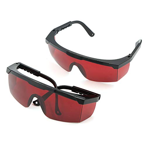 GOSONO 2 SET Goggles Laser Safety Glasses 190nm to 540nm Laser protective eyewear With Velvet Box (2pcs Red) GOSONO