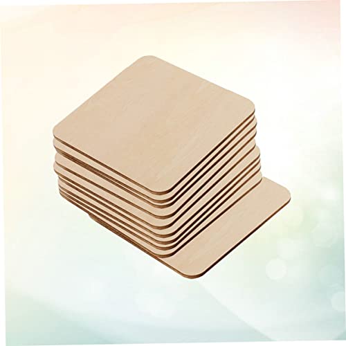 VOSAREA 20pcs Unfinished Wood Crafts Wooden Cutouts for Crafts Flat Ornaments DIY Cutouts Crafts Wooden Tree Craft Natural Wood Slices Wooden Slice VOSAREA