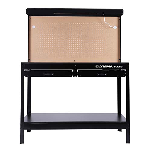 Olympia Tools Multipurpose Workbench with Light, 87-883-917 , Black Olympia Tools